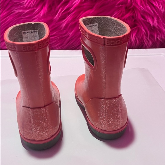 Bogs Kids' Pink Glitter Rain Boots - Picture 4 of 6